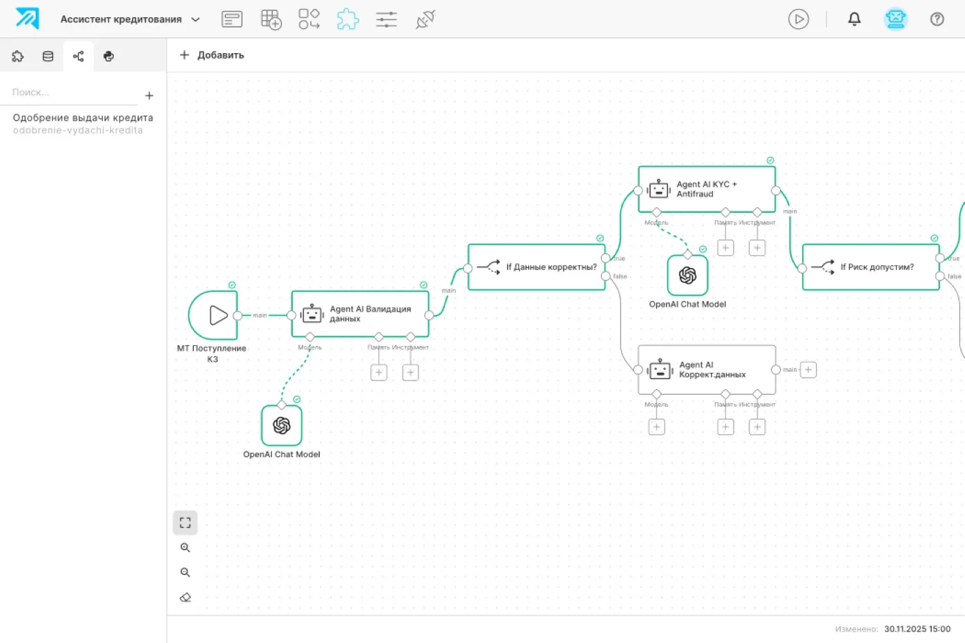 ИИ-ассистент Appliner для сквозной автоматизации процесса одобрения кредитования. 